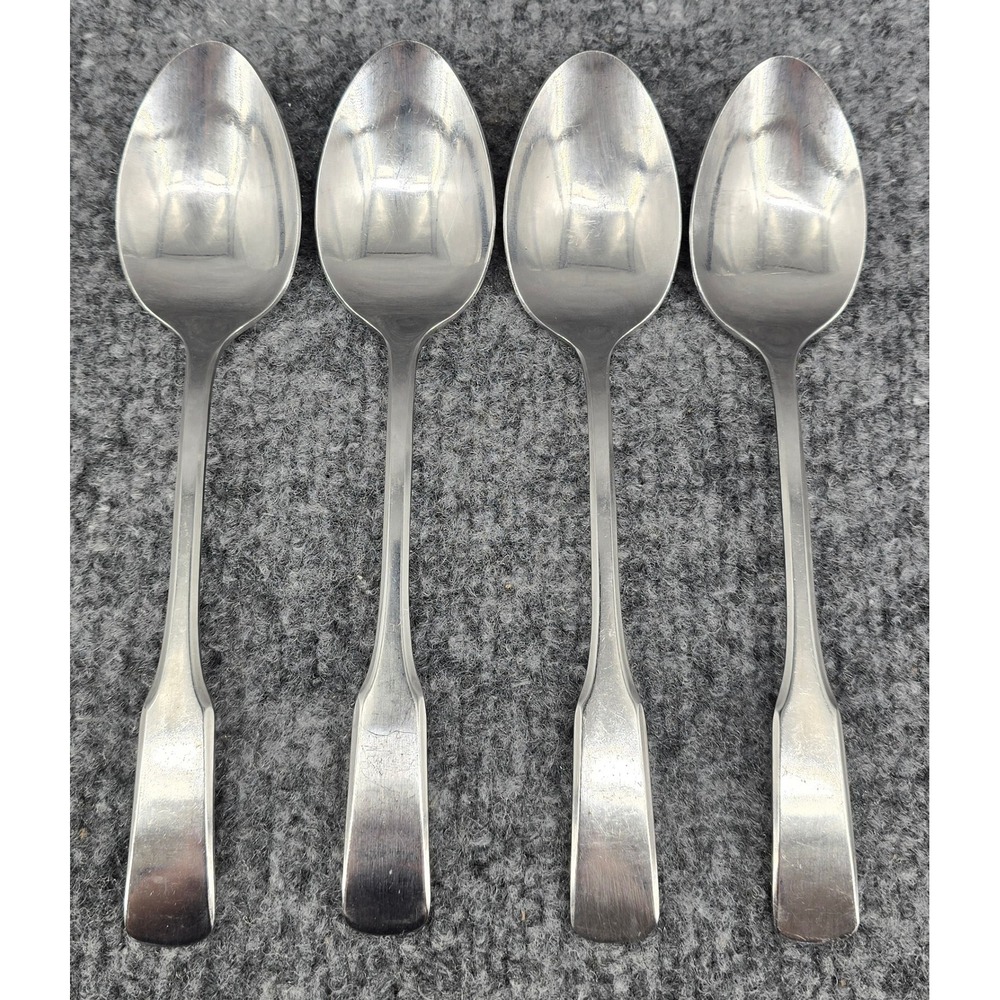 Rebacraft Reed Barton RDS172 Dinner Spoons Set of 4 Glossy Stainless 7.25"
